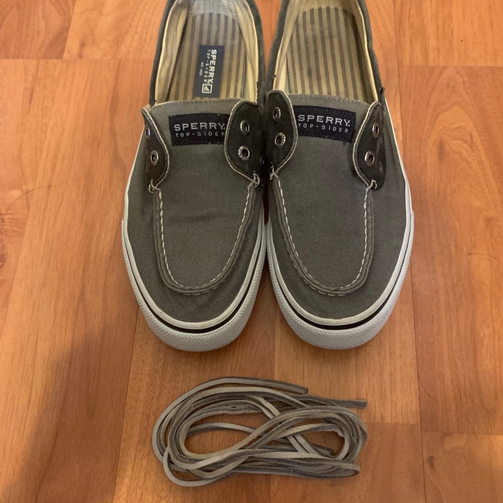 Sperry Bahama 2-Eye Boat Shoe 8M Grey